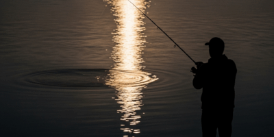 angler fishing at night from shore of a lake with moonlight 20260331 094034