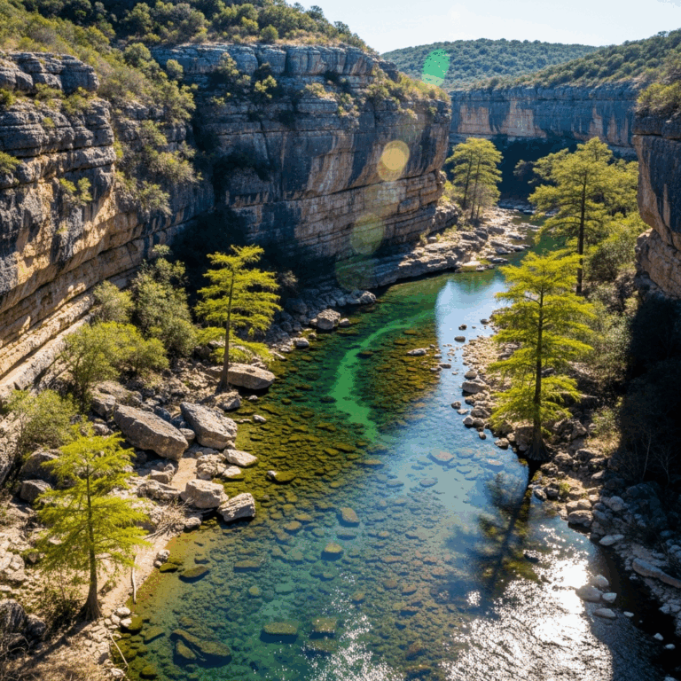 clear spring fed river in texas canyon country with limeston 20260331 094025