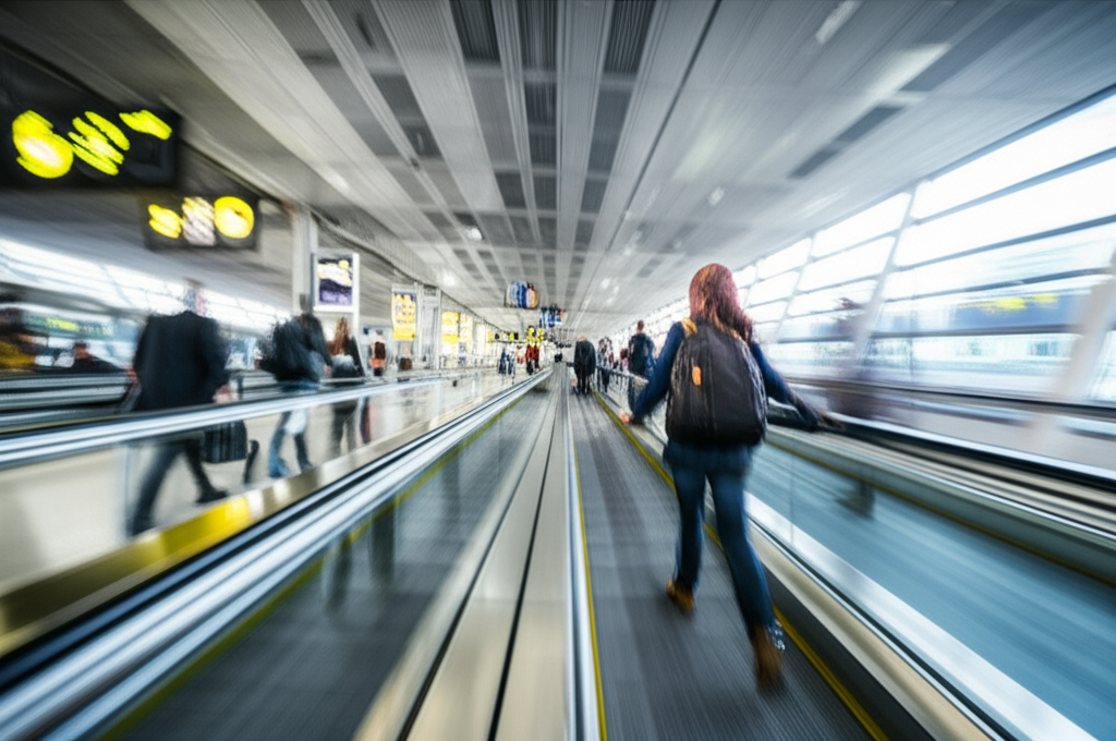 Airport terminal view