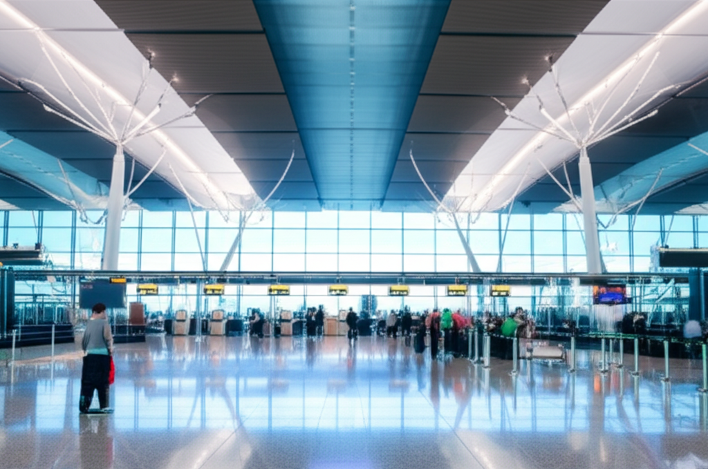 Airport terminal view